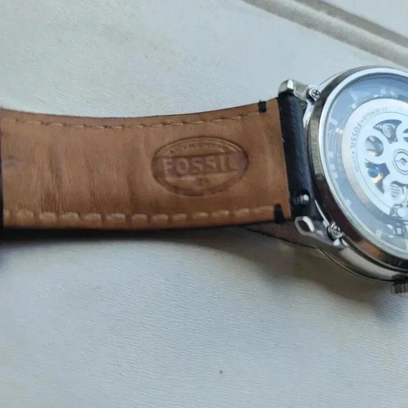 FOSSIL Mens Automatic Wrap Chronograph Watch ME3041 Leather Band Self-Winding - Picture 4 of 13